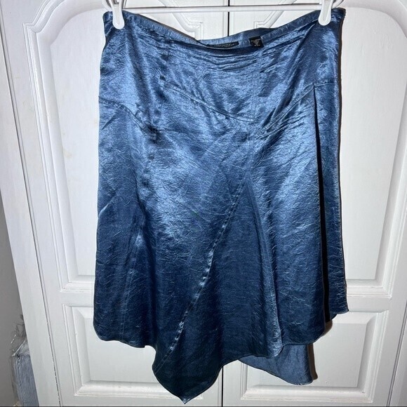 Identity By Lord & Taylor Women’s Asymmetrical Skirt, Size 14, Blue